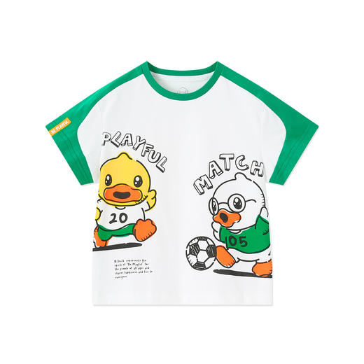 bduck小黄鸭童装夏季男童T恤短袖纯棉儿童夏装衣服中小童上衣105-150 BF2601056 商品图3