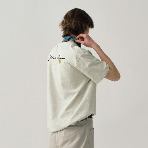 714street美式简约潮写文字印花重磅纯棉短袖T恤男女夏季半袖上衣 商品图1