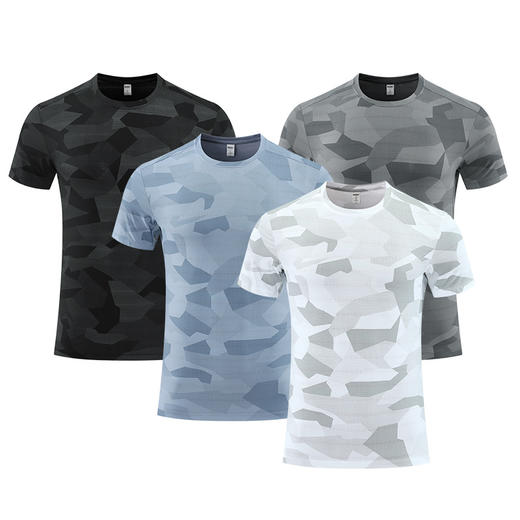 跃牌【PF系列】冰丝凉感短袖男士夏季健身男装透气运动上衣男速干衣跑步T恤61196 商品图4