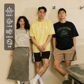 LUSHISI只为今天2.0主题速干吸湿训练篮球美式短袖复古潮情侣t恤