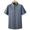 【棉质】【DPF】大依优型大码短袖衬衫夏季新款棉质透气半袖衬衣男加肥加大码肥佬宽松休闲上衣 商品缩略图3