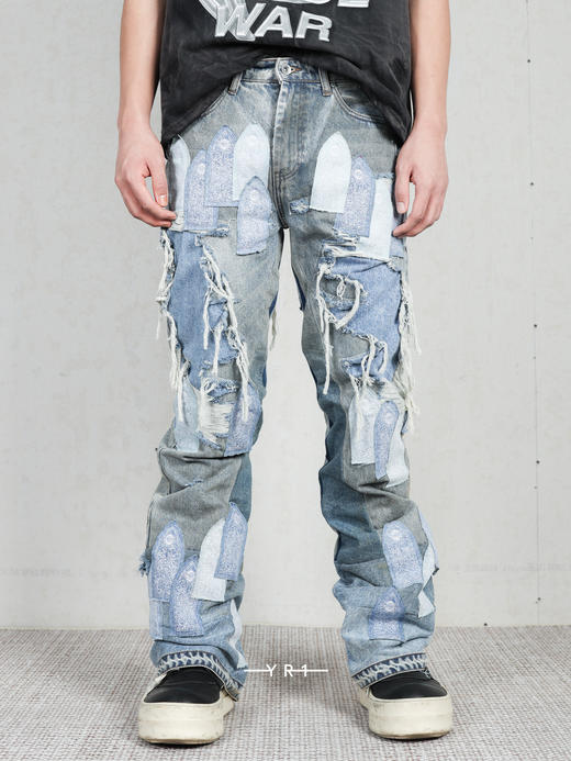 Patched Arch Repaired Blowout Denim 商品图0