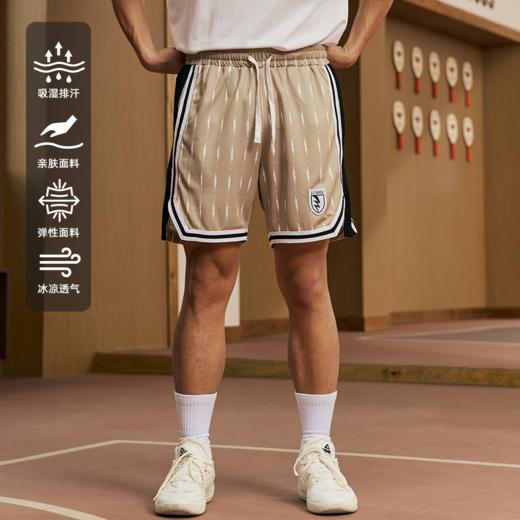 LUSHISI闪棂主题运动短裤双面网孔撞色拼接美式街头休闲潮篮球裤 商品图2