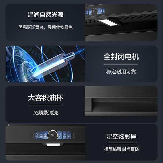 【新品上市】海尔变频抽油烟机静音家用30立方顶7字外观侧底三吸自清洁吸排烟机CXW-358-E900C75 商品图6