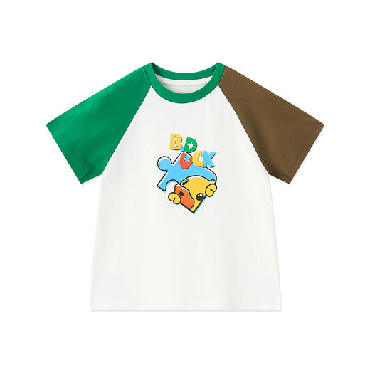 【5A抗菌】bduck小黄鸭童装夏季男童短袖T恤儿童夏装纯棉上衣110-160 BF2601938 商品图3