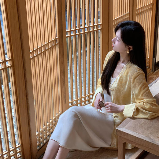 金蘑菇菇【芒果慕斯】设计师高定植绒软糯开衫长袖氛围感时髦外套女 商品图4