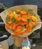 橙就未来--橙色果汁阳台多头玫瑰花束 商品缩略图0