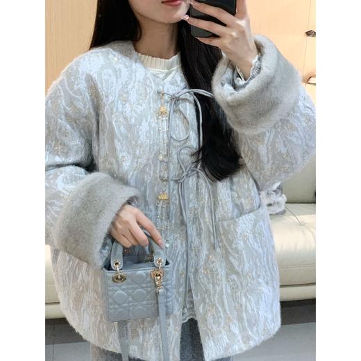 现货【柔珠小姐】精致时髦袖子毛毛羽绒服外套女 商品图1