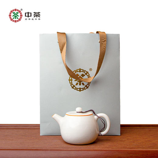 中茶汝窑苹果壶（象牙白） 商品图4
