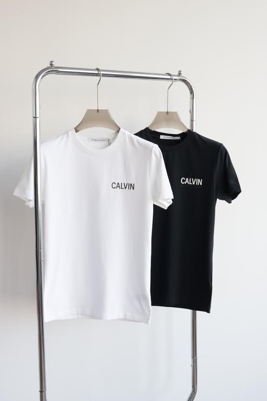 西K 两色 双排字母印花 圆领T恤 TX409 商品图3