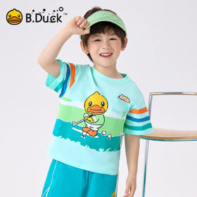bduck小黄鸭童装夏季男童短袖T恤夏装纯棉儿童半袖中小童上衣105-150 BF2601053