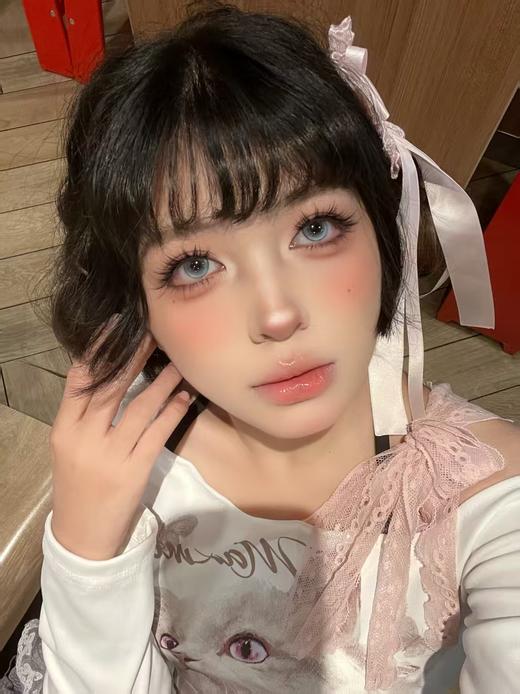 【中直径半年抛】wecute-晴空蓝-14.2mm【半年抛 0-800度 无525/575】 商品图2