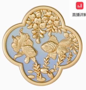 故宫 四时佳趣冰箱贴 金属冰箱贴 四季系列 创意礼物 故宫官方-连年有余款