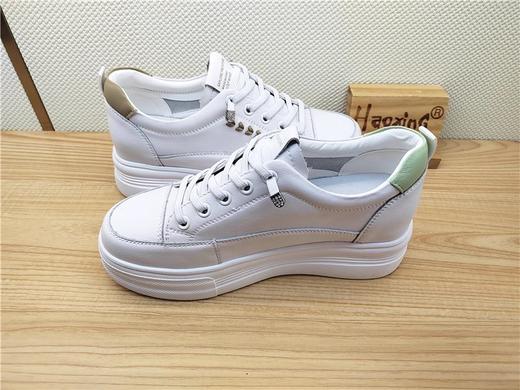 豪行春季新款23186208真皮时尚运动休闲中跟女鞋单鞋 商品图2