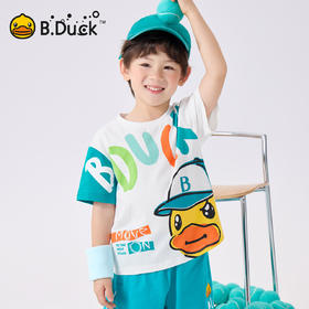 bduck小黄鸭童装夏季男童T恤短袖夏装儿童纯棉半袖中小童上衣105-150 BF2601055