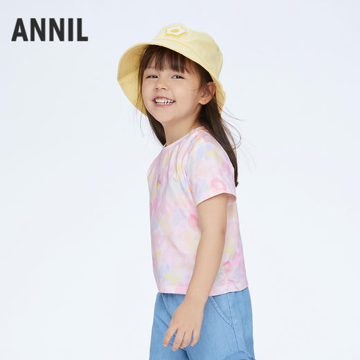 女童SORONA圆领短袖针织衫夏季新款安奈儿童装实体店同款XG521724 商品图1