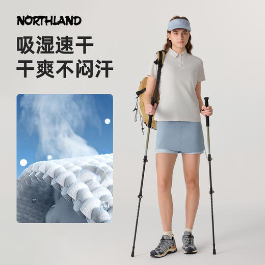 诺诗兰 观岩女式翻领短袖T恤NTSFH2214E 商品图3