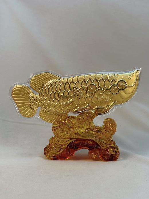 【现货】足金999聚财足金龙鱼办公室摆件乔迁开业之喜送长辈领导【金重约3g】【一物一证书】 商品图2