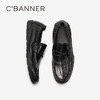 千百度男鞋休闲透气正装皮鞋一脚蹬豆豆鞋轻便皮鞋A25132332 商品缩略图4
