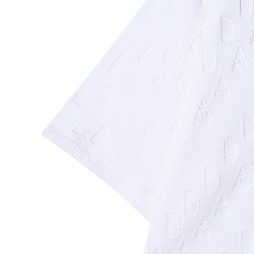 T2835夏季高级感新款纯色字母暗纹印花图案设计时尚个性韩版休闲短袖 商品图3