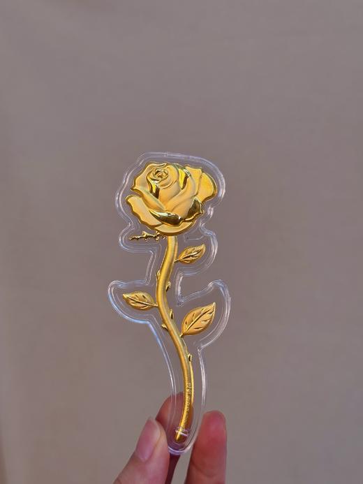 【现货】足金999情人节520黄金玫瑰花金片红包礼品送妈妈送女友【金重约0.2g】 商品图3