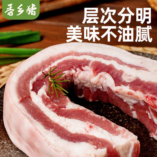 唐人神香乡猪五花肉500g*3无抗生素带皮原切新鲜猪肉生态肉 商品图2