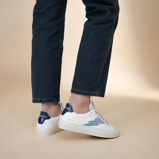 豪麟名鞋STOKTON男鞋休闲鞋牛皮革BLAZE-U蓝色 商品图2