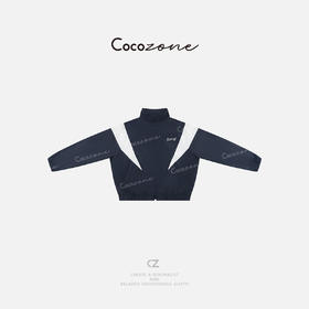 COCO ZONE 刘一一 2025春季美式撞色拼接休闲立领外套CD2A0050