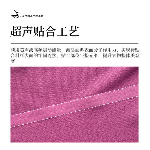优极UG 静波·女款UP竞速超声贴合跑步T恤 商品图4