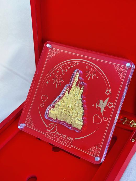【现货】足金999黄金城堡金片摆件礼盒装送女友【金重约1g】【一物一证书】 商品图1