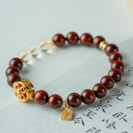 木质文玩手串  多款可选  搭配珍贵玉石 散发天然香气 商品图8