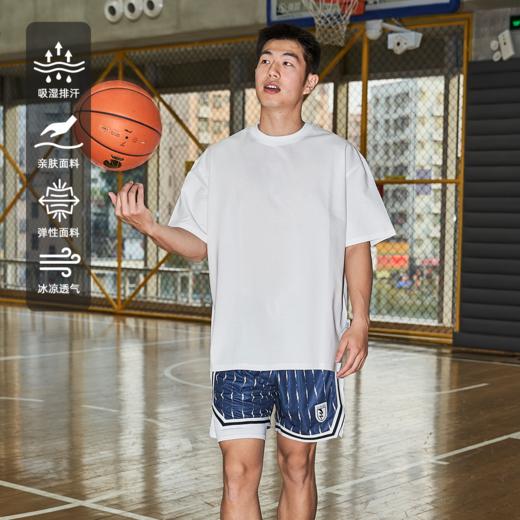 LUSHISI闪棂主题运动短裤双面网孔撞色拼接美式街头休闲潮篮球裤 商品图4