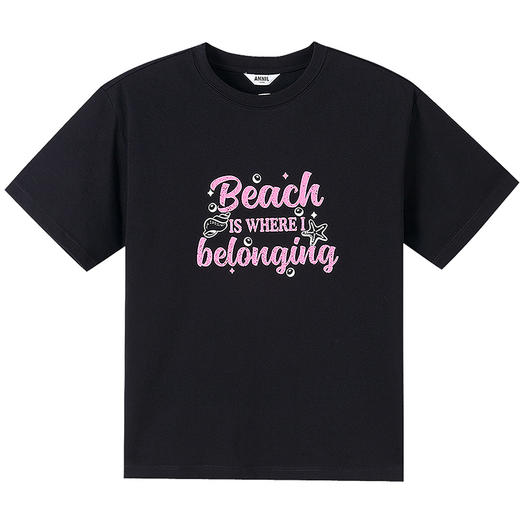 【宽松随性百搭T】女童圆领短袖针织衫夏季新款安奈儿童装小程序专享EG521151 商品图10