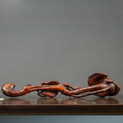 清 黄杨木雕灵芝纹如意 商品图3