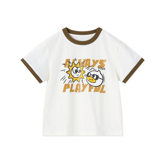 bduck小黄鸭童装夏季男童短袖T恤儿童纯棉洋气小男孩上衣夏季110-160 BF2601095 商品图3