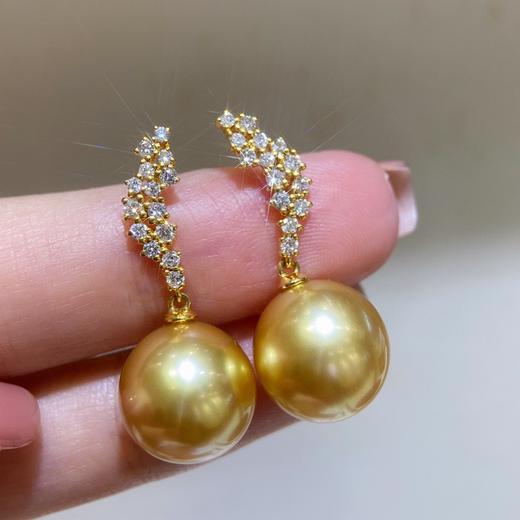 11mm-12mm金珠耳坠 商品图0