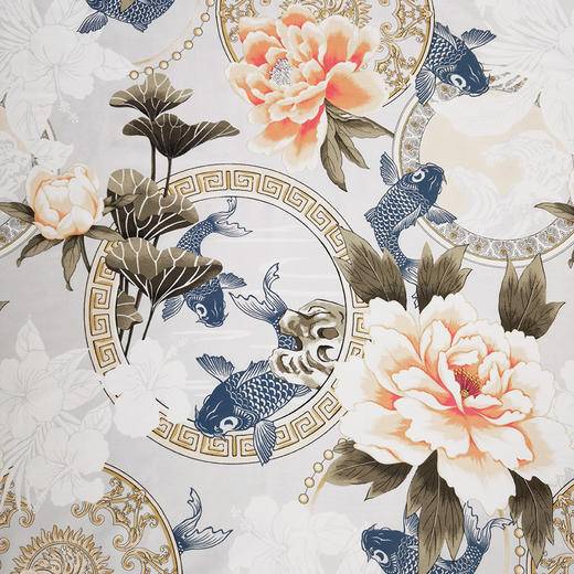 富安娜(FUANNA) 纯棉四件套-锦绣流莲203*229cm 商品图1