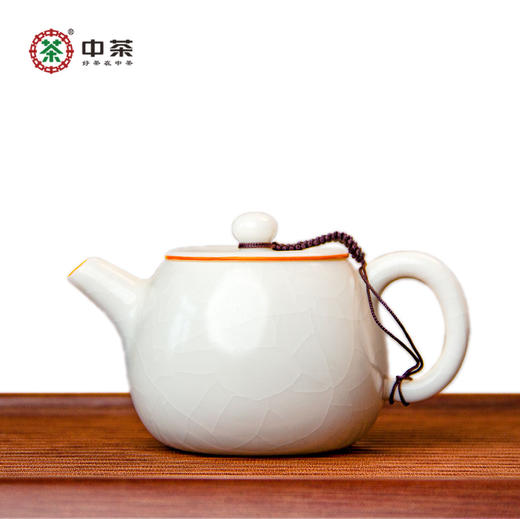 中茶汝窑苹果壶（象牙白） 商品图0