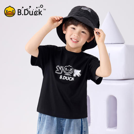 bduck小黄鸭童装夏季男童短袖T恤夏季纯棉儿童半袖上衣卡通潮105-150 BF2601025 商品图1