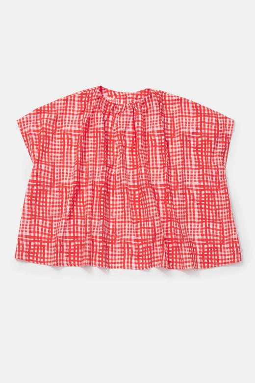 Toogood 煎蛋黄丝棉/果酱红手绘格纹/白色棉府绸诗人上衣 商品图3