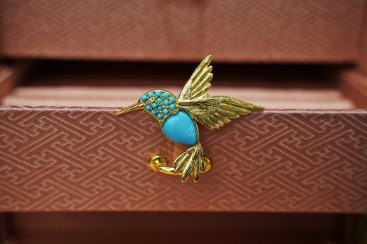 【月泉流砂·蜂鸟胸针】 商品图4