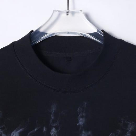 38793夏季高级感新款美式韩版胸口字母火焰印花设计时尚百搭个性短袖 商品图2