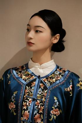 盛唐牡丹 |高货/重缎真丝对襟手绣外套[特价品]