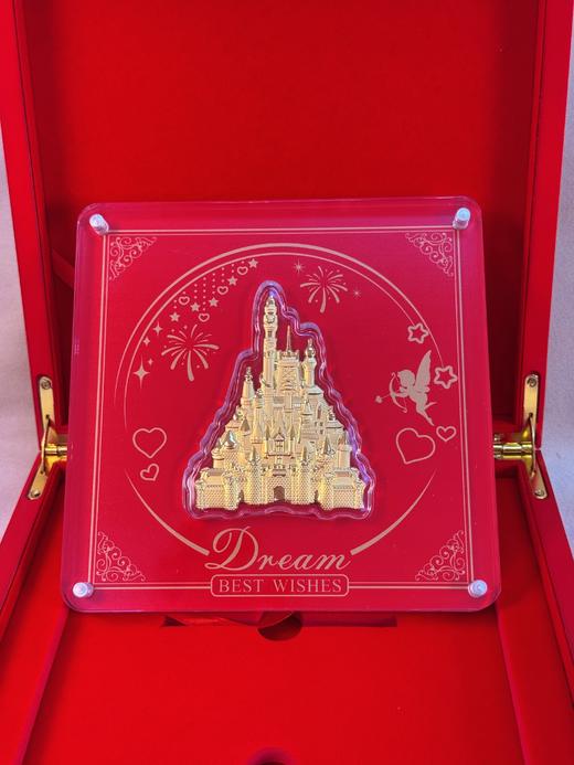 【现货】足金999黄金城堡金片摆件礼盒装送女友【金重约1g】【一物一证书】 商品图3