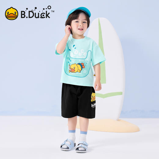 bduck小黄鸭童装夏季宝宝短裤夏季男童裤子纯棉儿童五分裤薄90-130 BF2653008 商品图1