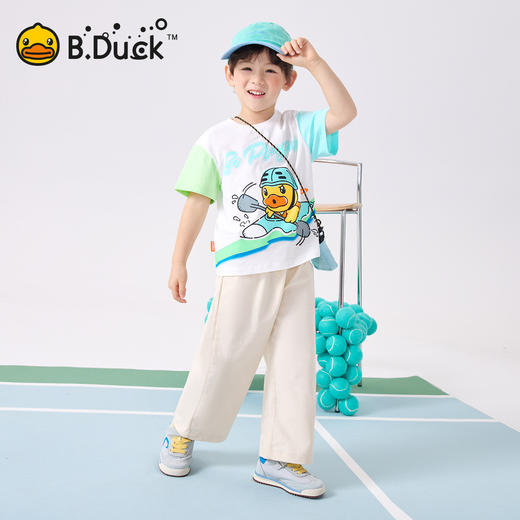 bduck小黄鸭童装夏季儿童短袖T恤男童半袖上衣纯棉夏装体恤衫105-150 BF2601051 商品图1