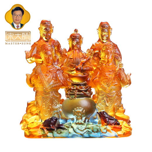 宋韶光大师五路财神 古法琉璃摆件家居摆件礼品 商品图4