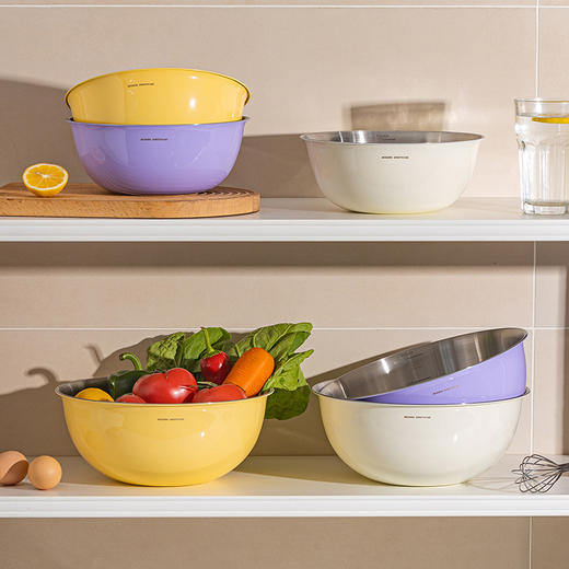 摩登主妇316L不锈钢洗菜盆沥水篮食品级和面揉面盆水果沙拉拌菜盆 商品图4