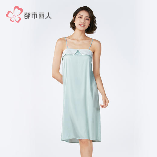 都市丽人好睡好眠女士丝质吊带裙薄冰雪丝无袖类LHH6C1 商品图1