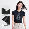 森马短袖T恤女短款字母修身小性感夏季复古做旧正肩上衣辣妹潮酷 商品缩略图3